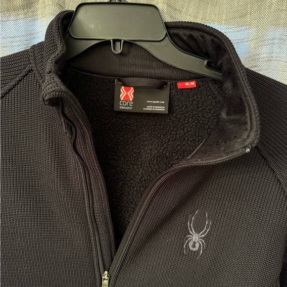 Black Spyder jacket (core sweater), size medium - Picture 2 of 3
